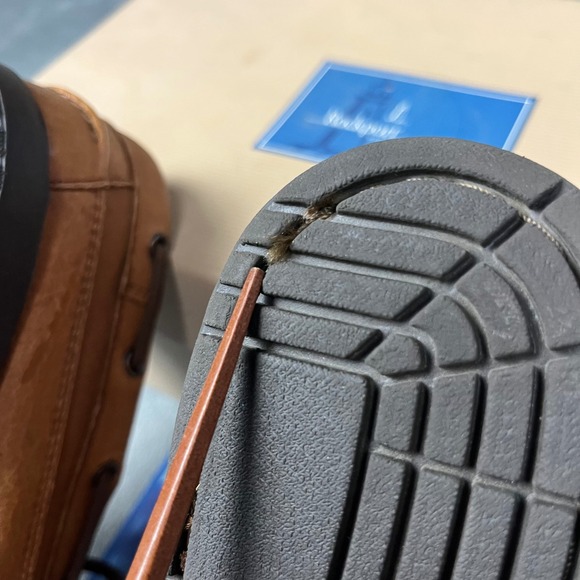 Rockport Boat Shoes Mens Size 9 Tan Leather Lace Up - Picture 9 of 9